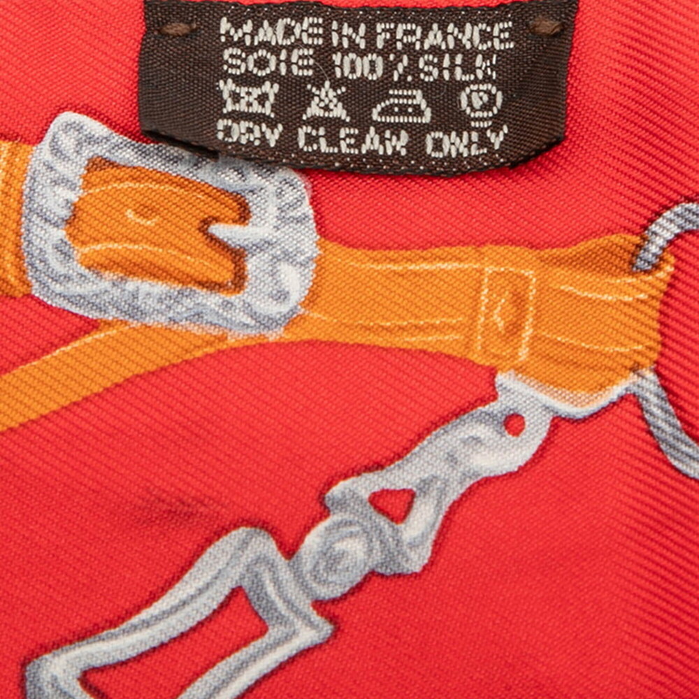 Hermes Twilly Brides de Gala Scarf Muffler Red Silk Women's HERMES - Picture 6 of 6